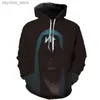 Męskie bluzy bluzy nf męskie bluza z kapturem damskie 3D Printing American Rap Singer Hip Hop ubranie jesienne luźne rękawy szczotkowane modne mody Cool Black Hoodie Q230822