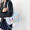 Тотары японская сумка для плеча каваи для женщин кожа кожа Itabag Transparent Bag Jk Сумка сумки для сумки с толковой сумкой Ita мешок для поперечного тела HKD230822