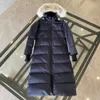 Doudoune femme doudoune Canada femme hiver parkas manteaux oie femme loup fourrure parka dames à capuche gode manteau rembourré château longues vestes blanc