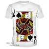 Camisetas masculinas de verão poker jqk t-shirt masculino roupas de moda masculina esportes ao ar livre