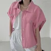 Damesvesten brief mouwloze vest revers Losse casual waistjats 2023 Summer Fashion Tide Mooie kleding Big Size Pink Top Y364