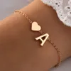 26 Engelse alfabetarmbanden hartletterketen Initiële naam armband voor vrouwen sieraden geschenk