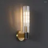 Wall Lamp Postmodern Light Luxury Brass Retro Living Room Bedroom Aisle Crystal Copper Background