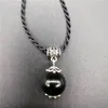 Pendentif colliers obsidienne naturelle transfert bonne chance perle pour la fabrication de bijoux à bricoler soi-même corde chaîne collier cristal unisexe accessoire