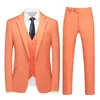 Erkekler Klasik Erkekler Üç Parçalı Set2023Spring Business Rahat Slim Suit Yüksek Kalite Büyük 5xl/6xl Düğün Damat Giysileri