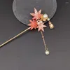 Hair Clips Hairpin Chinese Stick Pearl Tassel Bun Jewelry Vintage Girls Hanfu Cosplay Clasp Chopstick Retro Tiara