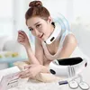 Massaging Neck Pillowws Electric Massager Pulse Back 6 Modes Power Control tens Heating Cervical Pain Relief Tools Health Care Relaxation Machine 230821