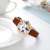 Montres-bracelets mignon montre pour enfants cadran coloré collège Style fille ceinture en cuir loisirs mode horloge à Quartz en gros