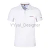 2023 Verão Nova Alfa Romeo Imprimir Moda Quick Dry Algodão Lapela Collar Manga Curta Slim Fit Cor Sólida Camisa Popular X0822