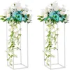 Alto supporto per fiore decorativo per centrotavola di nozze bianche, supporto per fiori bianchi puro per il matrimonio