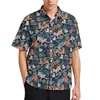 Chemises décontractées pour hommes imprimé peau de tigre chemise de plage hommes moderne Animal hawaïen à manches courtes personnalisé mode surdimensionné Blouses cadeau