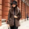 Women's Leather 2023 Winter Genuine Jacket Women Natural Fur Collar Coat Female Warm Down Coats Sheepskin Clothing WPY46