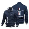 Chaquetas para hombres Chaqueta de béisbol con estampado de marca Chaqueta informal con cuello redondo para hombres Chaqueta de hombre Mustang delgada de alta calidad de otoño para hombres 230821