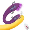 Massageador de controle remoto sem fio vibrador vibrador feminino duplo motores em forma de u estimulador clitóris wearable para mulheres casais adultos