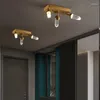 Wall Lamp Nordic Copper Lights Indoor Crystal Corridor Aisle Ceiling Light Cloakroom Living Room Dining Bar Decorative Gold