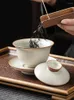 Cups Saucers Ruyao Bowl Covered Ceramic High-End Bowl Cup Tee Home Set