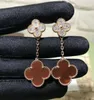 Fyra Leaf Clover Earring Fashion Classic Dangle Earrings Designer Earring for Women Valentine Day Gift for Girl Friend