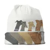 Bérets en attente lévriers chien bonnet bonnet unisexe hiver bonnet tricot chapeaux en plein air ski lévrier Whippet lévrier Skullies bonnets casquettes