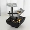 Objets décoratifs Figurines Fontaine de bureau Pompe automatique de relaxation à 3 couches avec interrupteur d'alimentation Évier ultra-profond pour la décoration intérieure du bureau à domicile 230821