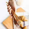 Coffee Scoops 1PCS Natural Wood Honey Dipper Mixing Stick Spoon Healthy Long Handle Kitchen Bar Gadgts Coffeeware