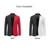 Мужские костюмы изысканный свадебный костюм Blazer Slim Fit Office Jacket Outwear Белый/Красный M 2xl Стильный смокинг стиль