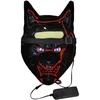 Masques de fête Loup Masque Effrayant Animal LED Light Up pour Hommes Femmes Festival Cosplay Halloween Costume Mascarade Parties Carnaval 230821