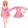 Acessórios para bonecas 1 PCs Rosa S Roupas Moda Casas Vestido para 30 cm e 11,8 polegadas Dolls Presente Acesso itens em miniatura 230821