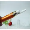 15 ml 15 g oranje kleur airless flessen pen met massagekop cosmetica oog serum essentie lotion verpakking flessen, 50 stks uwpup