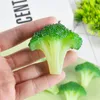 장식용 꽃 시뮬레이션 음식 브로콜리 슬라이스 가짜 인공 채소 장식 모델 홈 레스토랑 장식을위한 교육 소품