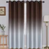 Sheer Curtains Ombre Room Darkening for Bedroom Blocking Thermal Insulated Grommet Window Curtain Living 2 Panels 230822