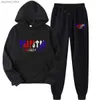 Heren Hoodies Sweatshirts Nieuwe Trapstar Gedrukte Sweatshirt Heren 15 Kleuren Warm tweedelig Loose Hoodie Sweatshirt+Trouser Set Hoodie Jogging Q230822