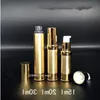 15PCS Portable Airless Pump Bottle Lotion Essence Gold Color Empty Cosmetic Container 15ml 20ml 30ml Ikbfs