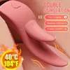 Massaggiatore Realistico Lingua Clitoride Leccare Vibratore per Le Donne G Spot Stimolatore Ricaricabile Masturbatore Femminile Riscaldamento Vibratori