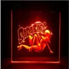 Bada Bing Sexy chica desnuda exótica nuevos carteles tallados Bar LED letrero de neón decoración del hogar artesanías 254h