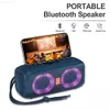 Haut-parleurs portables TG333 30W Caixa De Som Bluetooth haut-parleur double lecteur de musique carte extérieure sans fil Subwoofer RGB lumière colorée avec Radio FM AUX Y2212 L230822