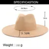 Wide Brim Hats Bucket 95 CM Big Jazz Fedora Men Suede Fabric Heart Top Felt Cap Women Luxury Designer Brand Party Green Fascinator 230822