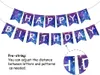Décoration de fête galaxie joyeux anniversaire bannière espace astrologie décorations pour garçons filles planète ciel étoilé fournitures sur le thème