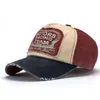 Klassisk stil Ny unisex kvinnor män sommar mode baseball cap bomull motorcykel mössa slipning vintage brev tryck solhatt 2020235k