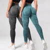 Leggings de mujer 2PCS Leggings de mujer Pantalones de yoga de lavado Bubble Butt Push Up Fitness Legging Cintura alta Scrunch Tight Mujer Gym Seamless Legging 230821