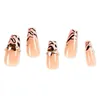 Falska naglar Animal Nail Art Artificial Stylish Design Press-On för Daily Students Decoration