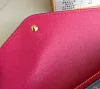 2023 Designer wallets luxury envelope purse mens womens leather clutch Highs quality multicolor flower letter coin purses men card holders original box dust bag