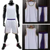 Running Sets Kinder Erwachsene Basketball -Trikot Set Kindermänner Blankheit Uniformen Tor werfen Training Doppeltasche Shorts Sportanzug 230821