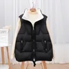 Kvinnors västar Autumn Winter Ultra Light White Duck Down Coat Women Short Vest Loose Zipper ärmlös Puffer Jacket Waistcoat Outwear