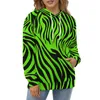 Męskie bluzy linia Zielona Zebra Casualna para druk paski Elegancki projekt bluzy Spring Spring Long Sleeve Street Hoodie Bluza z kapturem