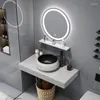 Badaccessoire set eenvoudige Chinese stijl badkamer wasbekken Cabinet combinatie retro op de tafel
