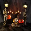 Symulacja Dekoracja czaszki Lekkie Party Layout Props Halloween Street Lampa szkielet dekoracyjny lampa do wystroju domu 220320p