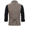 Men's Vests Gray Woolen Tweed Suit Vest Men 2023 Brand Slim Fit Sleeveless Jacket Waistcoat Party Wedding Tuxedo Gilet Homme XXL