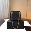 Rhomboid Double Chain Bucket 2023 New Fashion Casual Women's Bag Shoulder Crossbody Bag