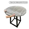 Table Cloth Waterproof Anti-Scald Transparent Cover Fitted Protector Tablecloth With Elastic Edged Round