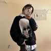 Kobiety swetry japońskie anime kreskówkowe sweter męskie kobiety pullover harajuku punkowy płaszcz zimowy dzianina Y2K Clothic